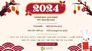 Viva Spa Thông báo lịch nghỉ tể Âm lịch 2024